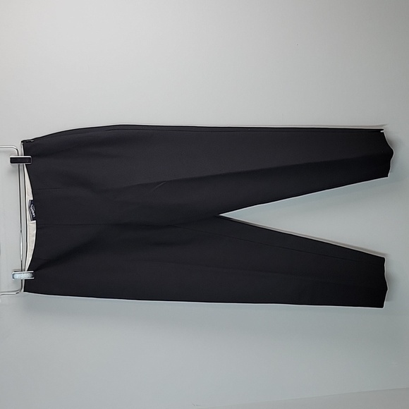 Lands' End Bi-Stretch Black ankle pants Side Zip - Picture 1 of 9